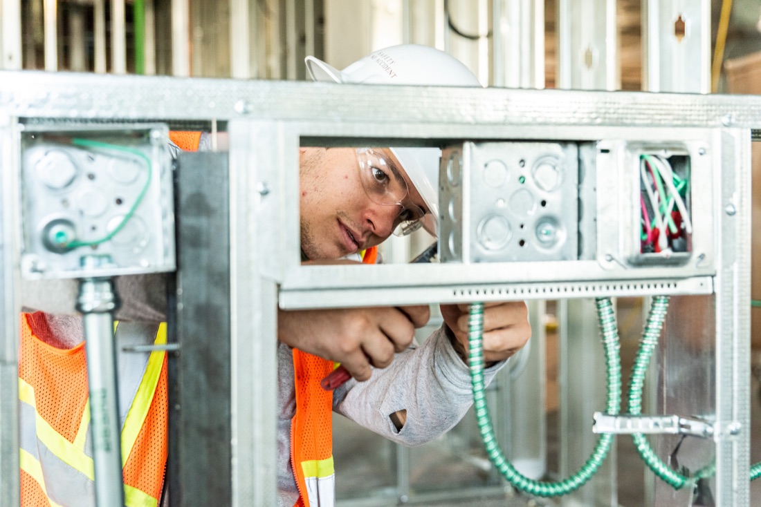 JFK electricians on a jobsite