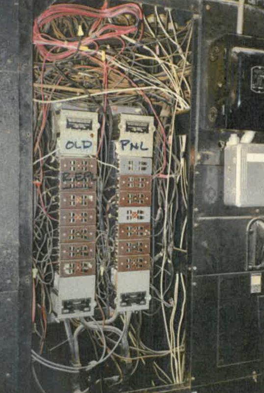The original 1930s electrical service section at Grunow Memorial Medical Center, 1993